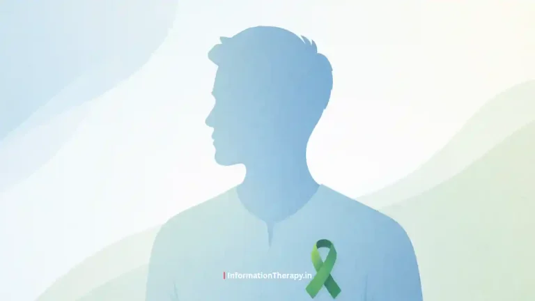 men's mental health month awareness symbol — green ribbon suicide prevention campaign
